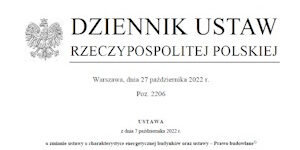 Ustawa o zmianie charakterystyki